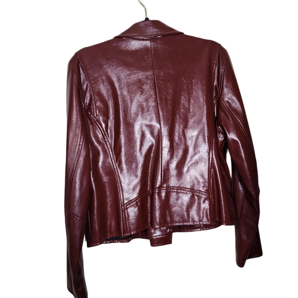 NWOT Nine West chocolate biker jacket size XL motorcycle jacket - Picture 5 of 13